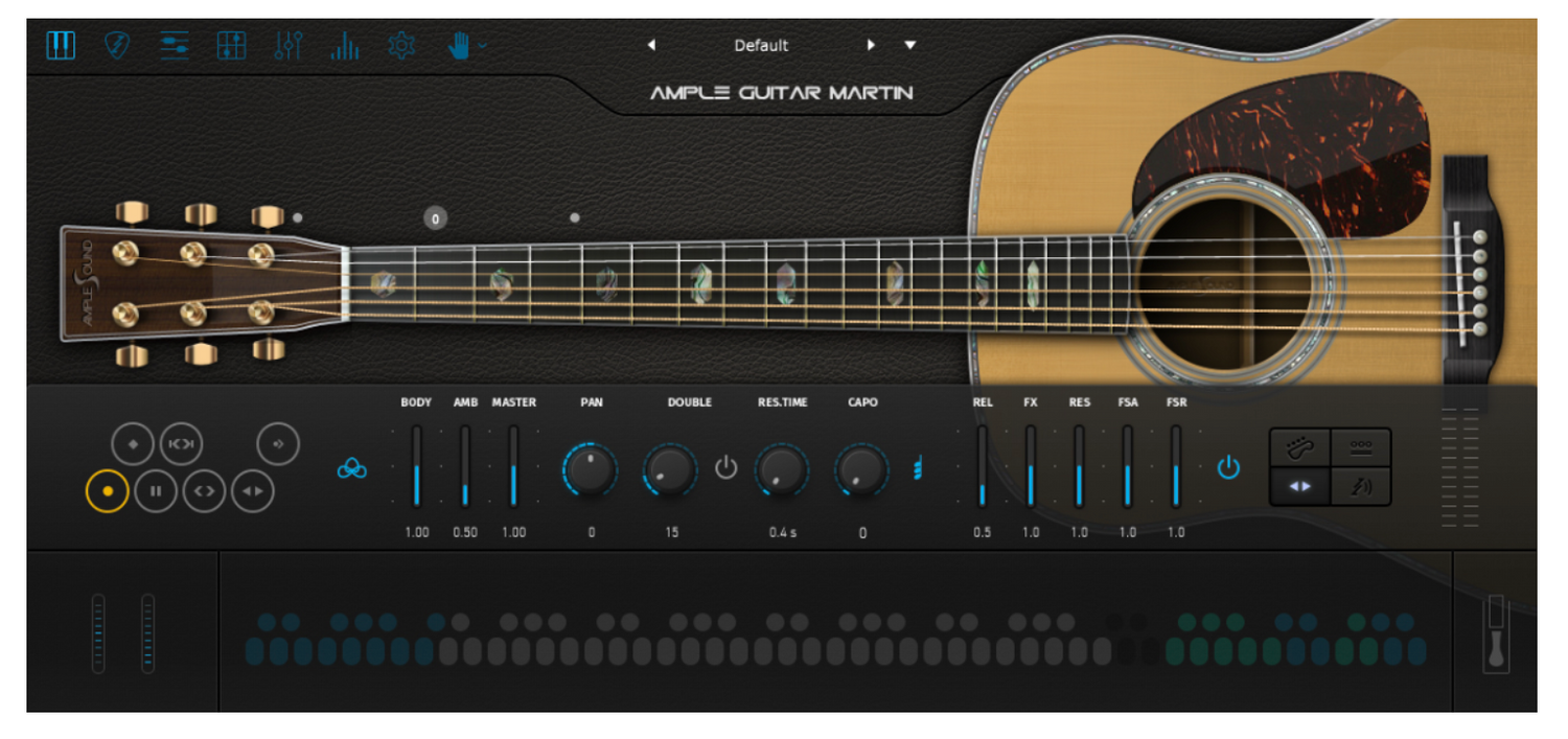 Ample online acoustic guitar